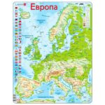 Детски образователен рамков пъзел Larsen „Физическа и политическа карта на Европа“ – Maxi (87 части)