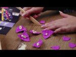 Комплект за декорация с лек моделин в дървена кутия цветя - Романс - Image 8