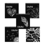 Скицник FAVINI - 9х10 черен перлен
