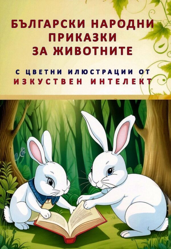 Български народни приказки за животните с цветни илюстрации от изкуствен интелект