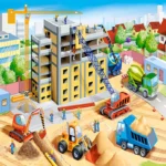Пъзел 60 ел. Castorland Голяма строителна площадка 066223