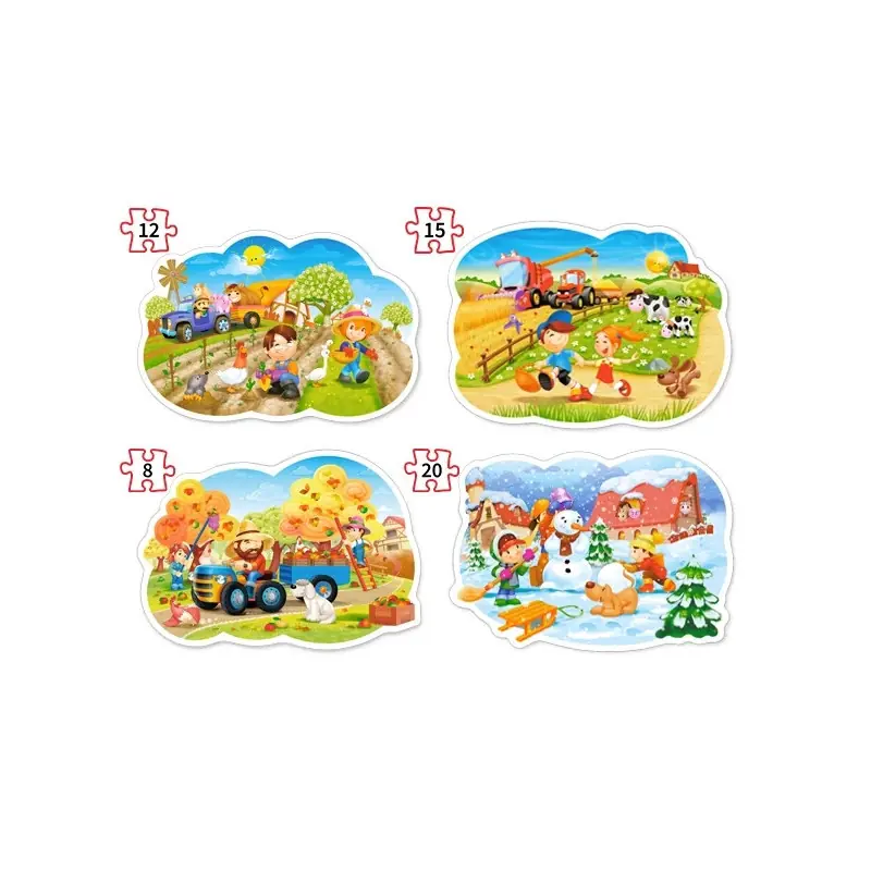 pzel-4kh-el-castorland-sladki-zivotni-041084.webp Пъзел 4Х ел. Castorland Четирите сезона 043019 - Image 1